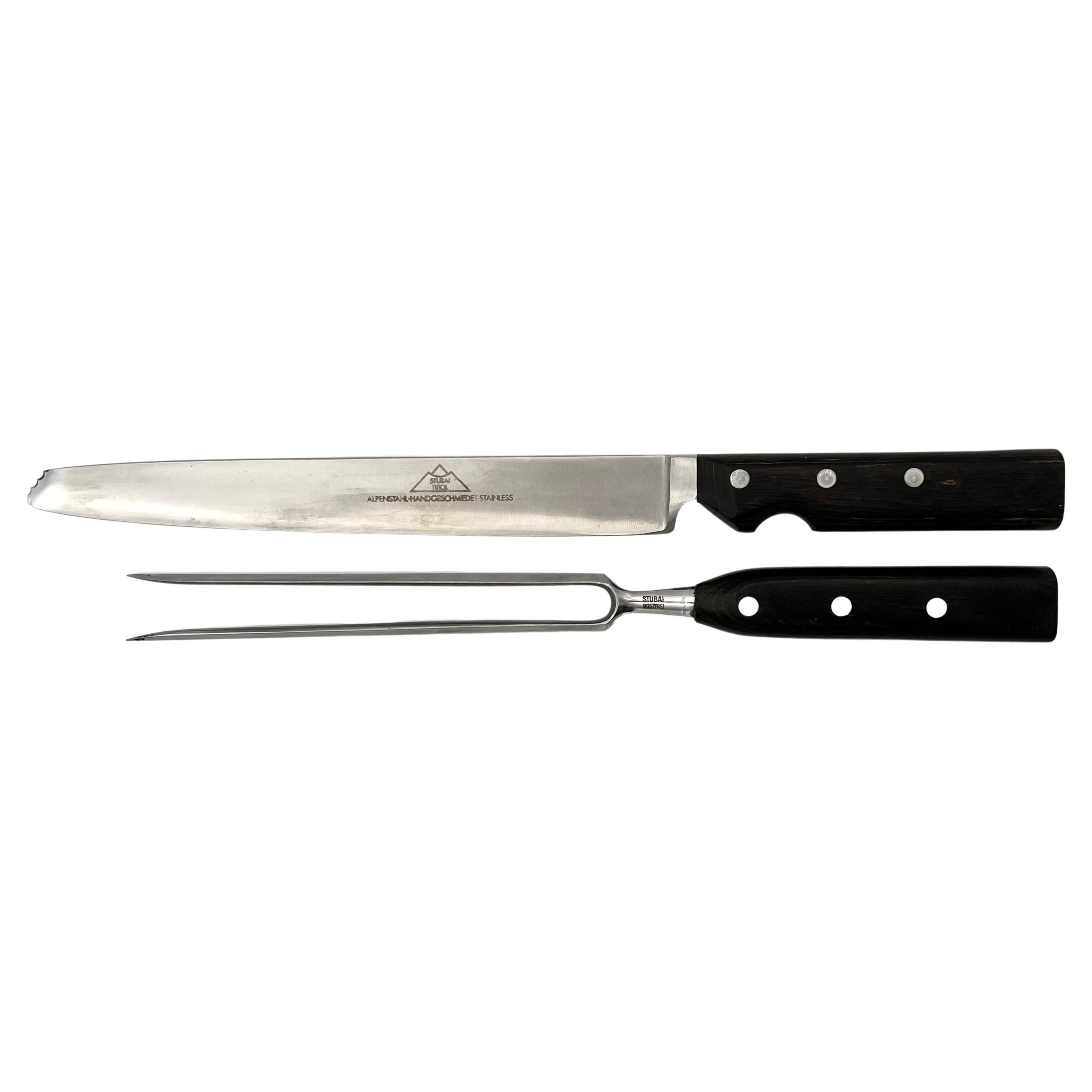 Carl Aubock Carving Knife and Fork Set, 1960s, Vienna For Sale