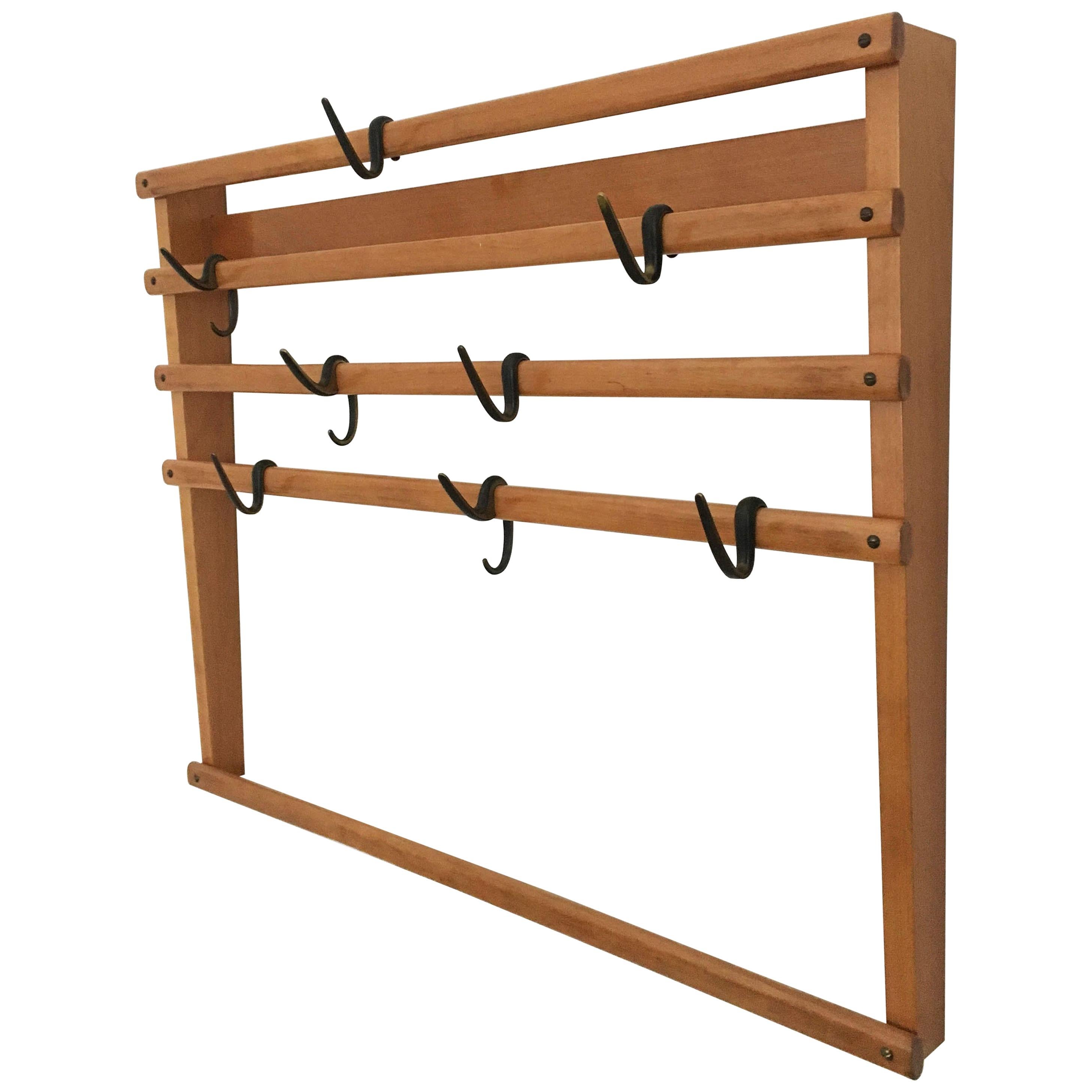 Carl Auböck Coat Rack Wardrobe, Austria, 1960s For Sale
