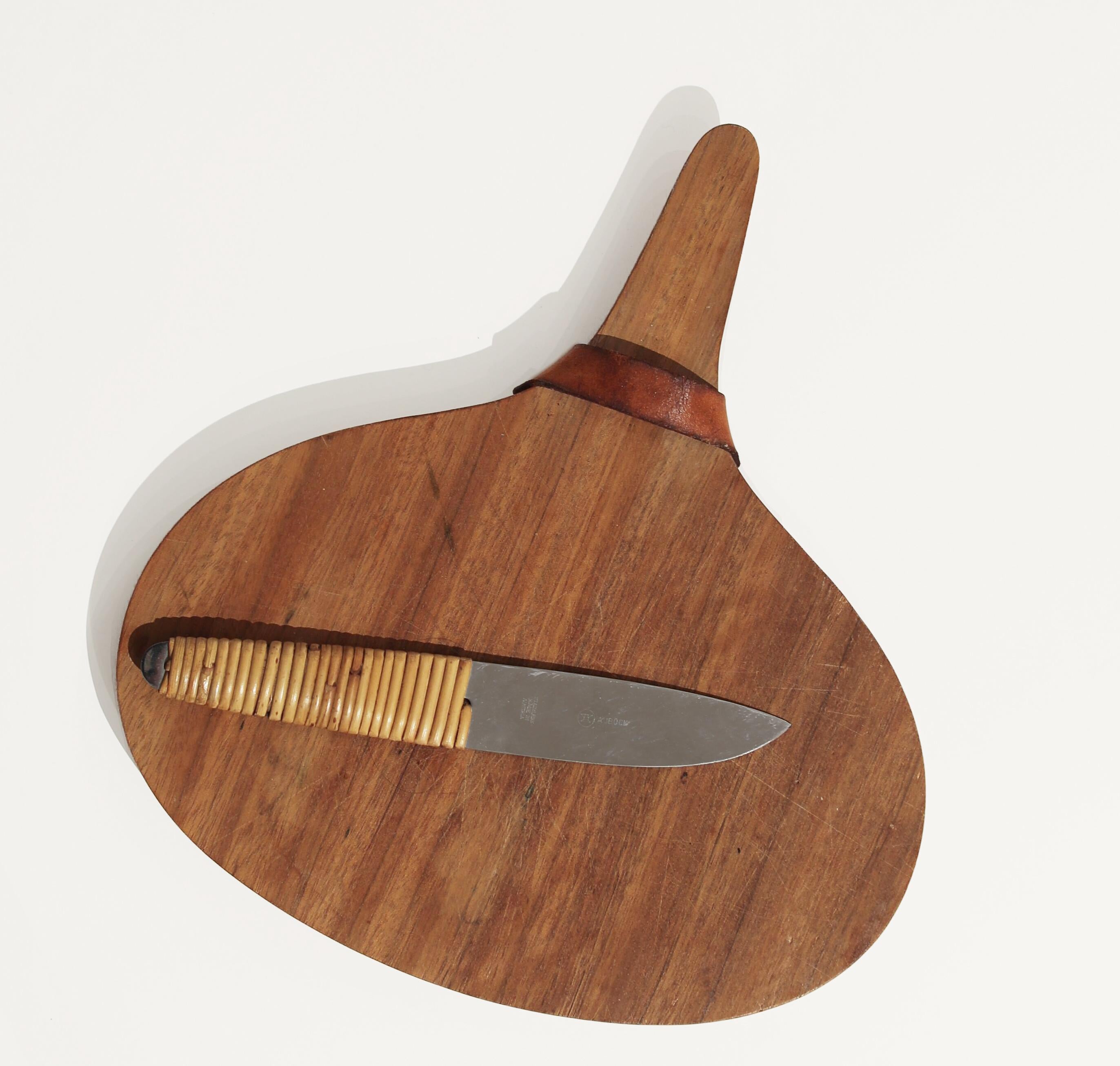 Austrian Carl Aubock Cutting Board and Knife For Sale