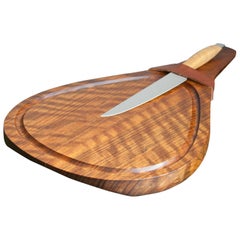 Vintage Carl Auböck Cutting Board and Knife Set