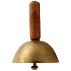 Carl Auböck Dinner Bell, Wood Brass, Austria, 1950s