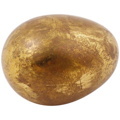 Carl Auböck Egg Brass Paperweight, Austria, 1950s