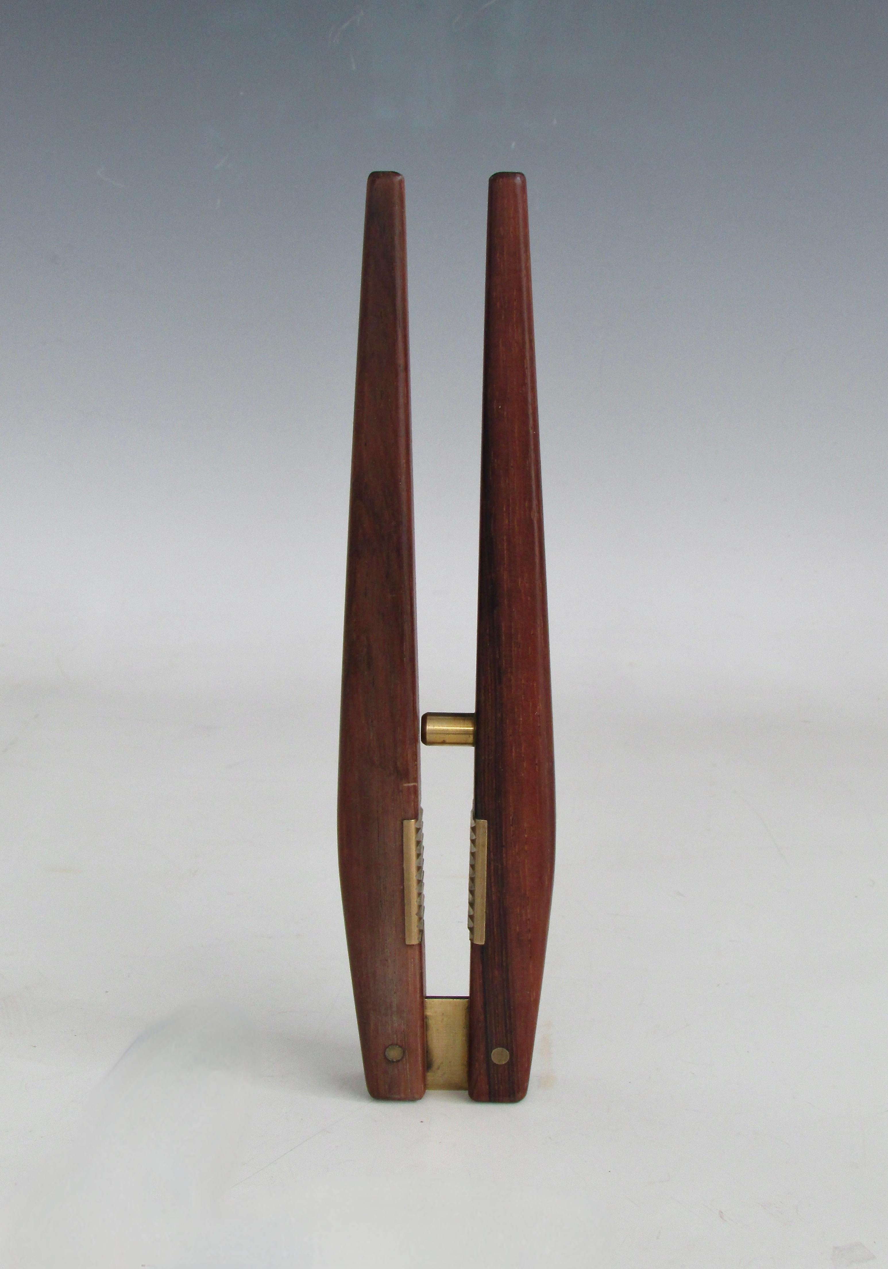 Carl Aubock era style Erik Knudsen Rosewood with brass nutcracker For Sale 2