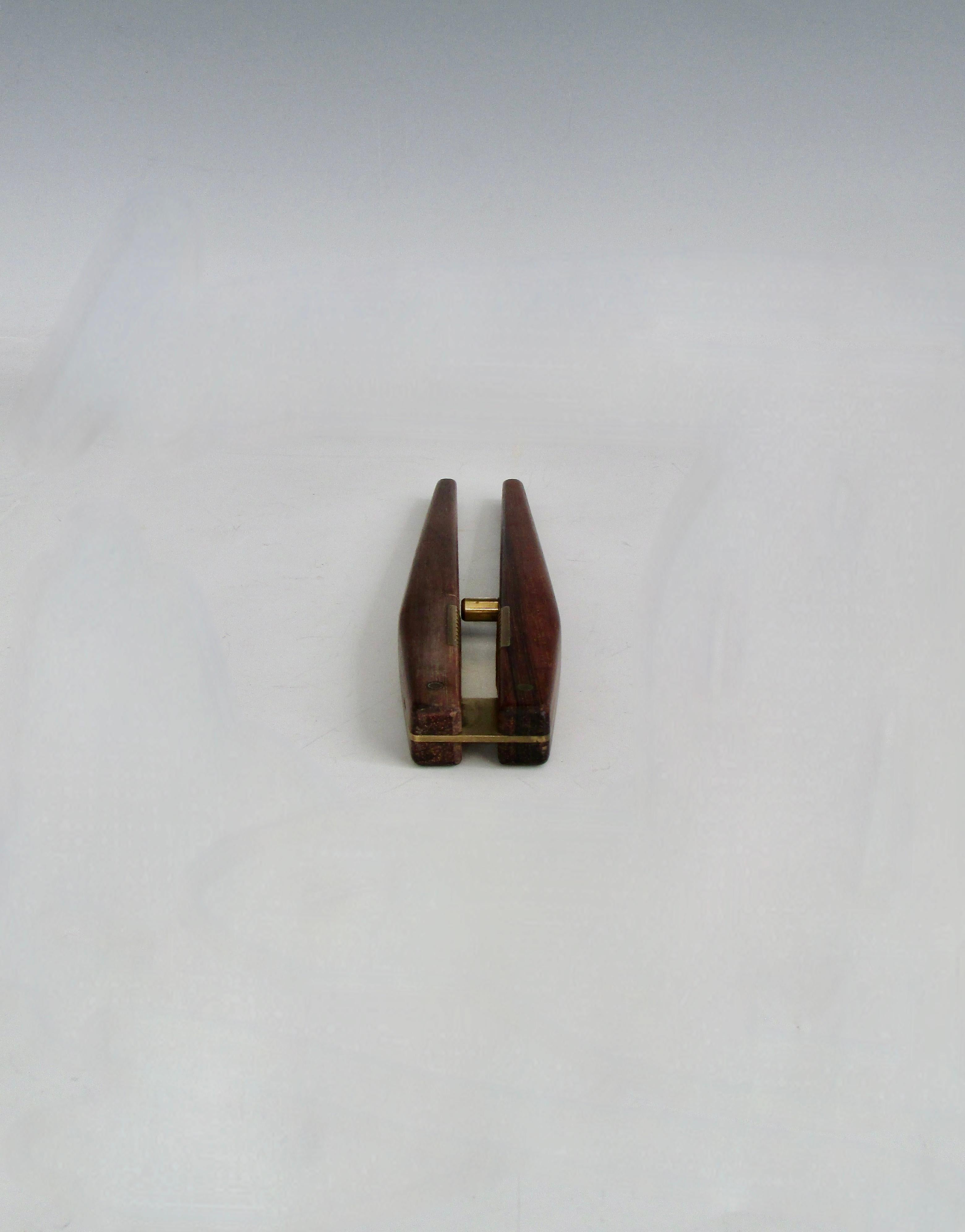 Carl Aubock era style Erik Knudsen Rosewood with brass nutcracker For Sale 4