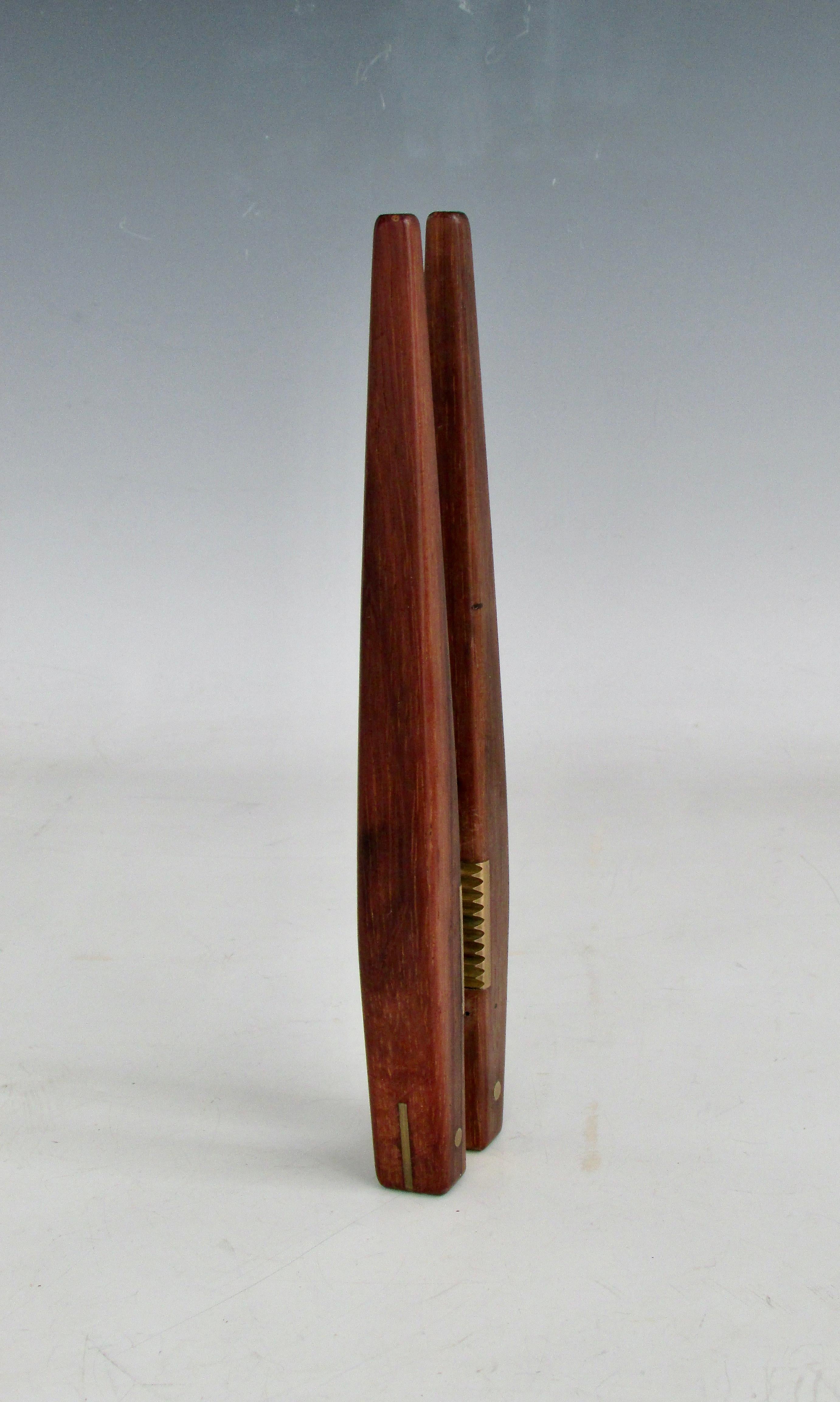 Carl Aubock era style Erik Knudsen Rosewood with brass nutcracker For Sale 1