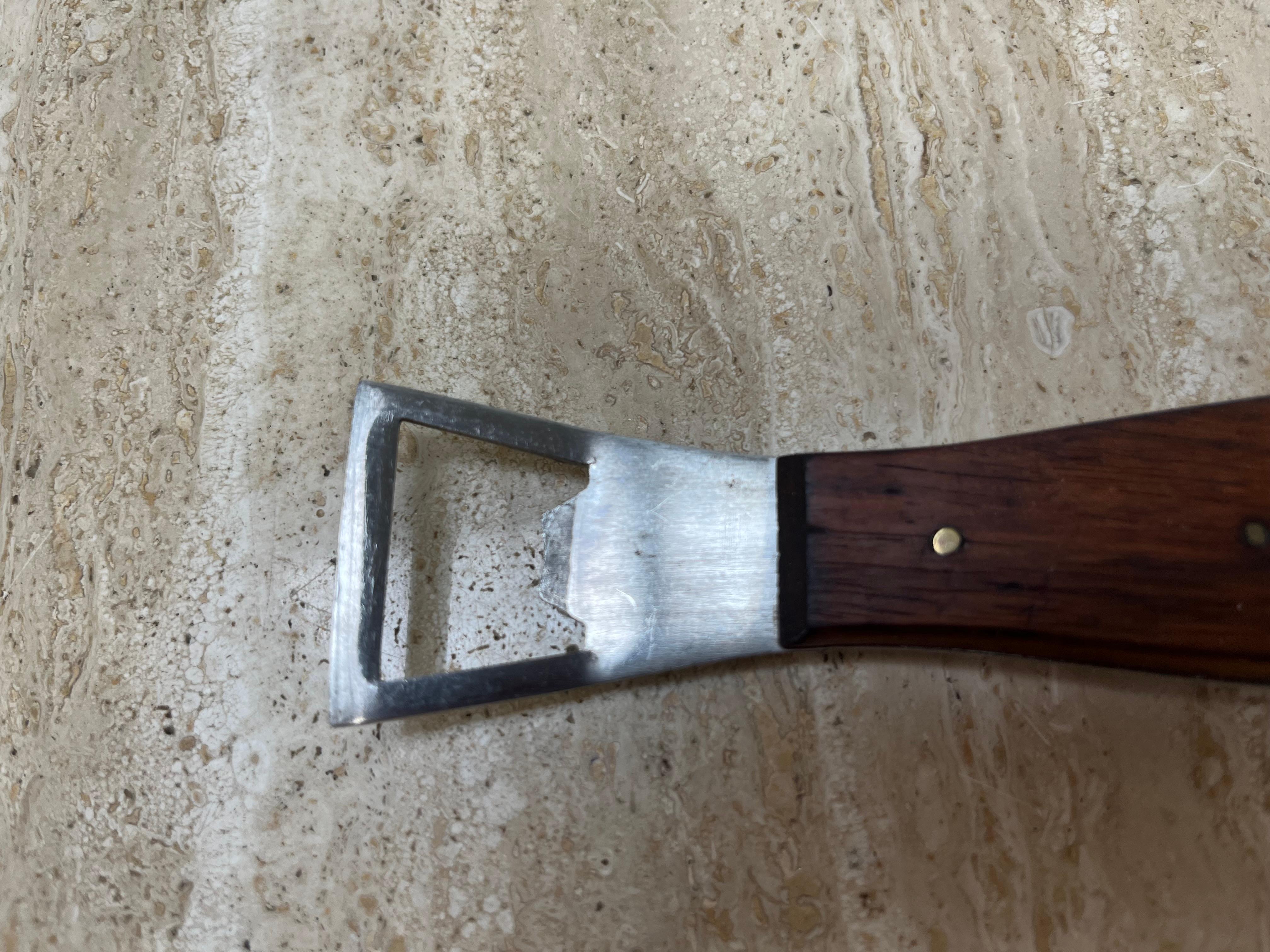 Carl Auböck fish bottle opener, teak, 1950's, mid century In Good Condition For Sale In BELFORT, FR