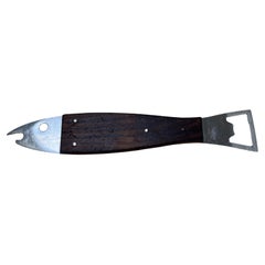 Décapsuleur en forme de poisson Carl Auböck, teck, 1950, milieu du siècle