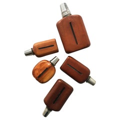Carl Auböck Flask Set of Five, Austria, 1950s