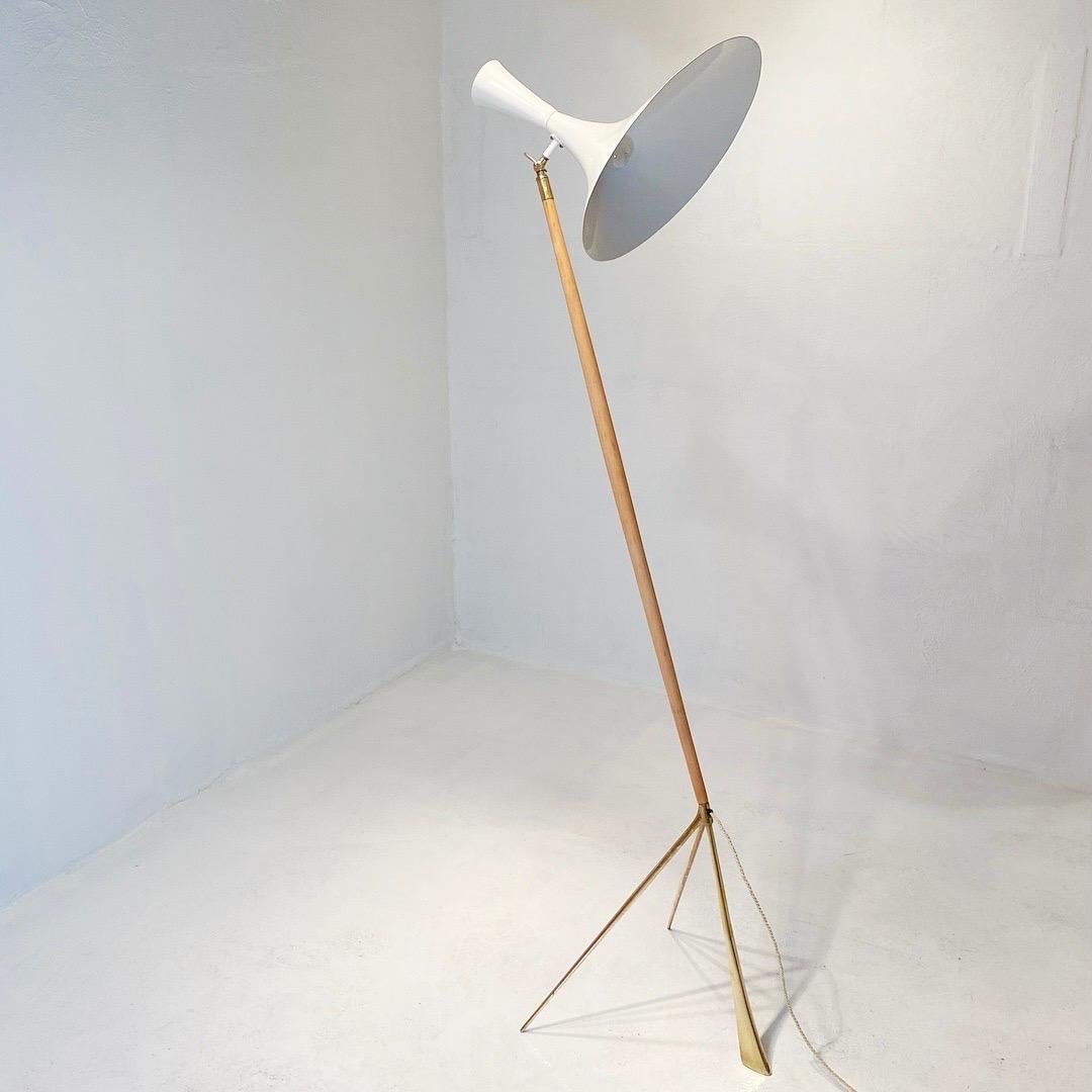 Brass Floor Lamp, Austria 1950s For Sale