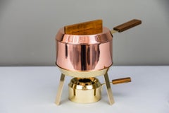 Carl Auböck Fondue Pot and Burner, circa 1950s 'Marked'