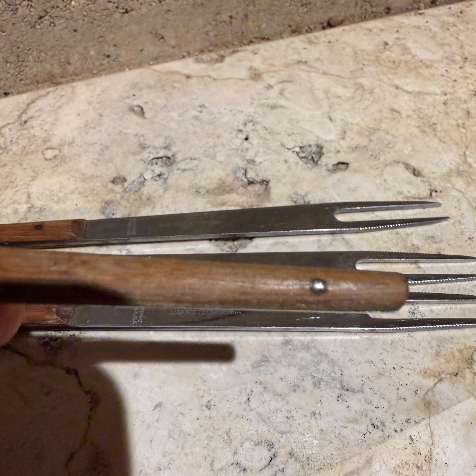Carl Aubock Fondue Set Forks Rostfrei Stainless Amboss Austria Mid Century For Sale 3