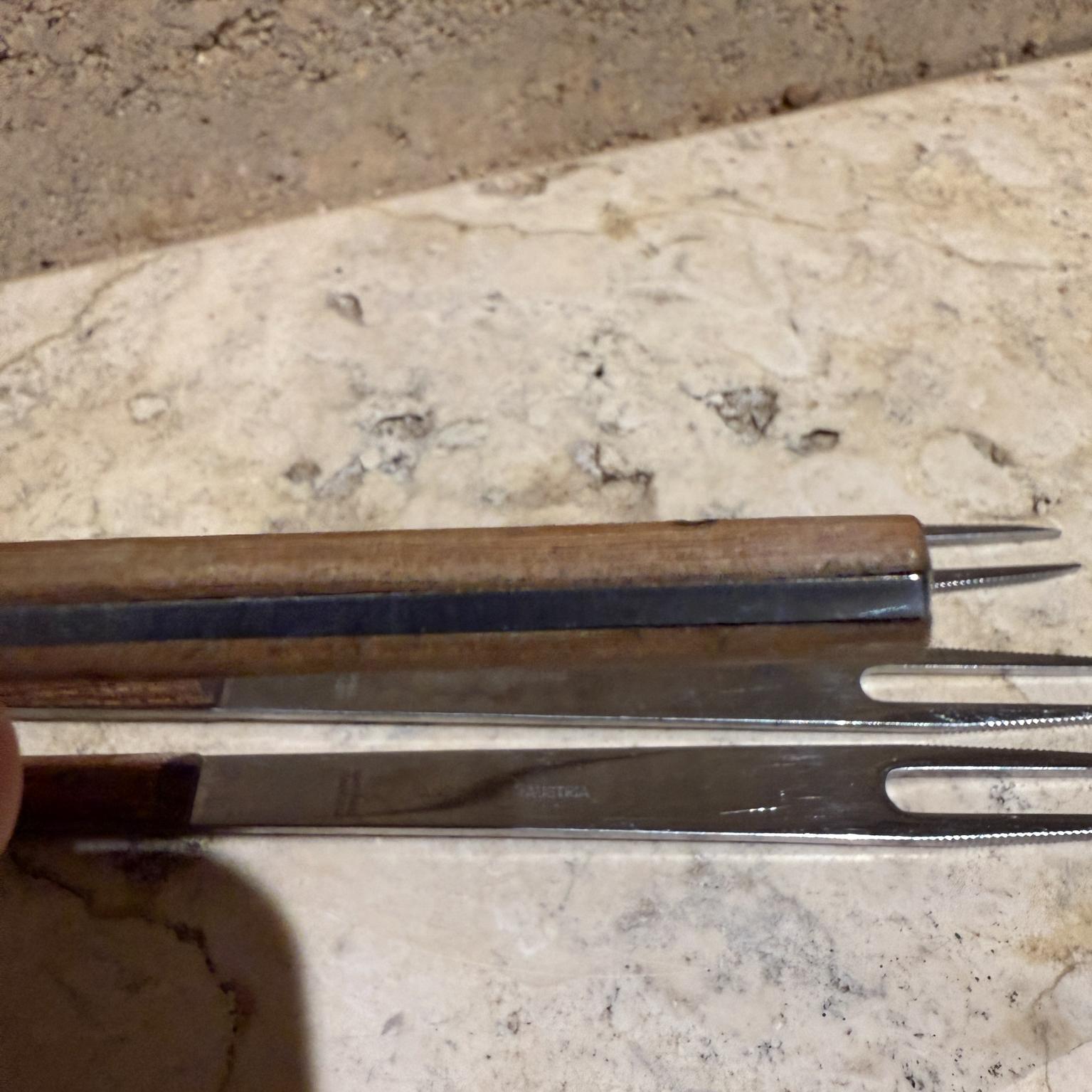Carl Aubock Fondue Set Forks Rostfrei Stainless Amboss Austria Mid Century For Sale 2