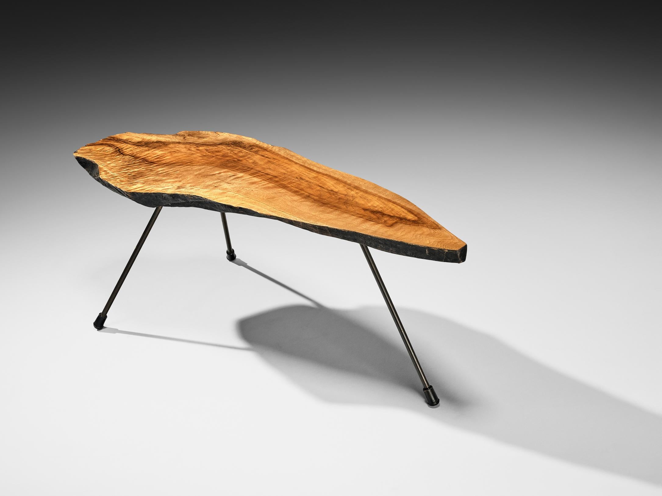 Carl Auböck for Werkstätte Carl Auböck, 'Tree' coffee table, walnut, lacquered brass, rubber, Austria, design 1948, made circa 1955

This 'Tree' coffee table is designed by Carl Auböck for Werkstätte Carl Auböck in 1948 and crafted circa 1955. This