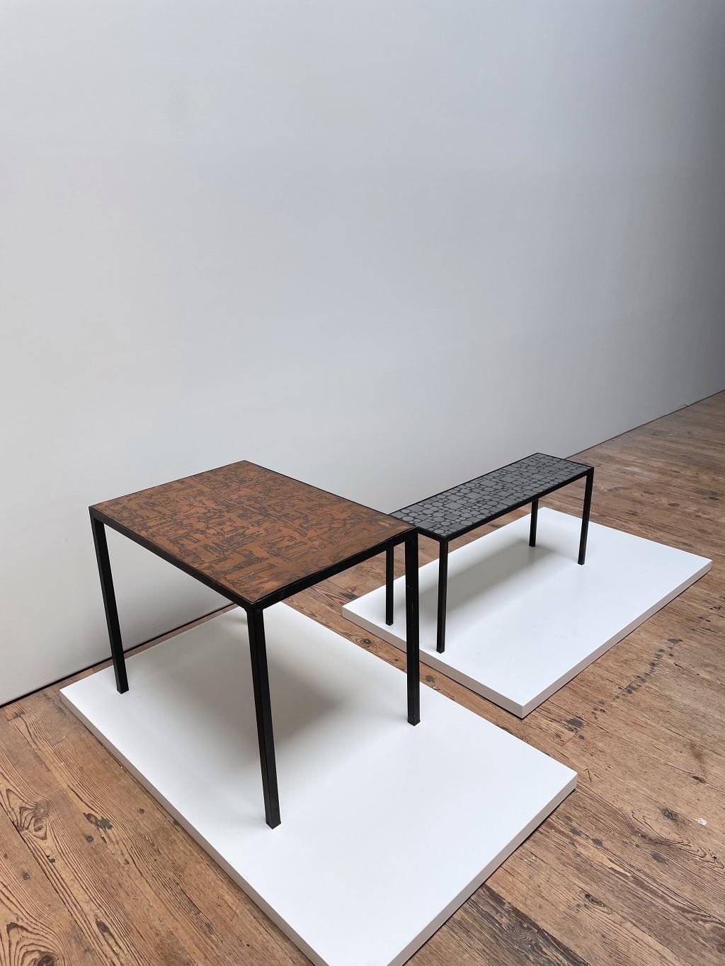 20th Century Herbert Hirche for Rosenthal Rare Midcentury Coffee Tables, 1970s, Germany For Sale