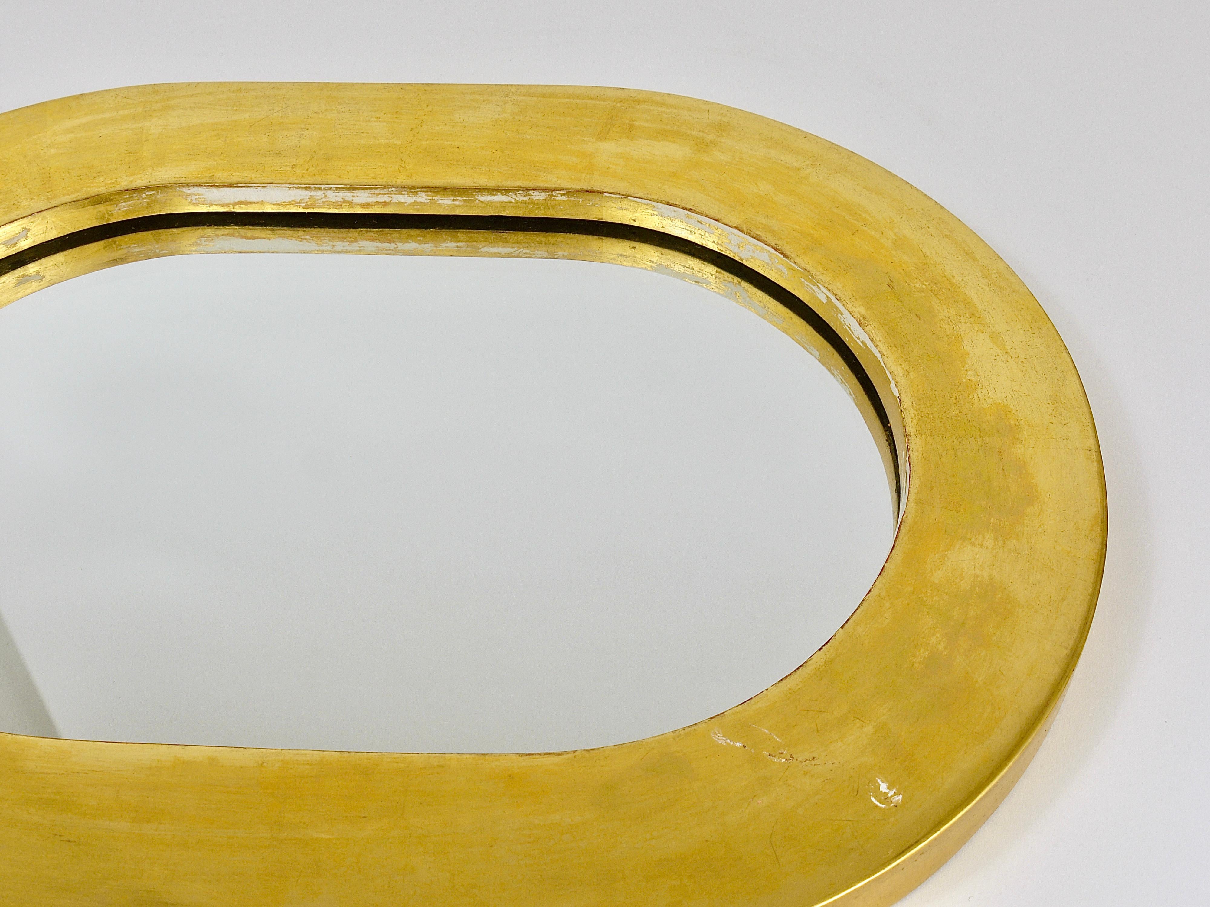 Carl Aubock Gold-Plated Midcentury Wall Mirror, Austria, 1960s For Sale 2
