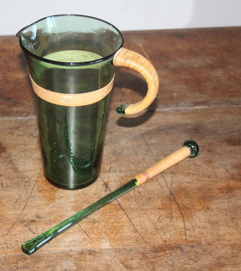 Carl Auböck Green Glass Carafe For Sale at 1stDibs