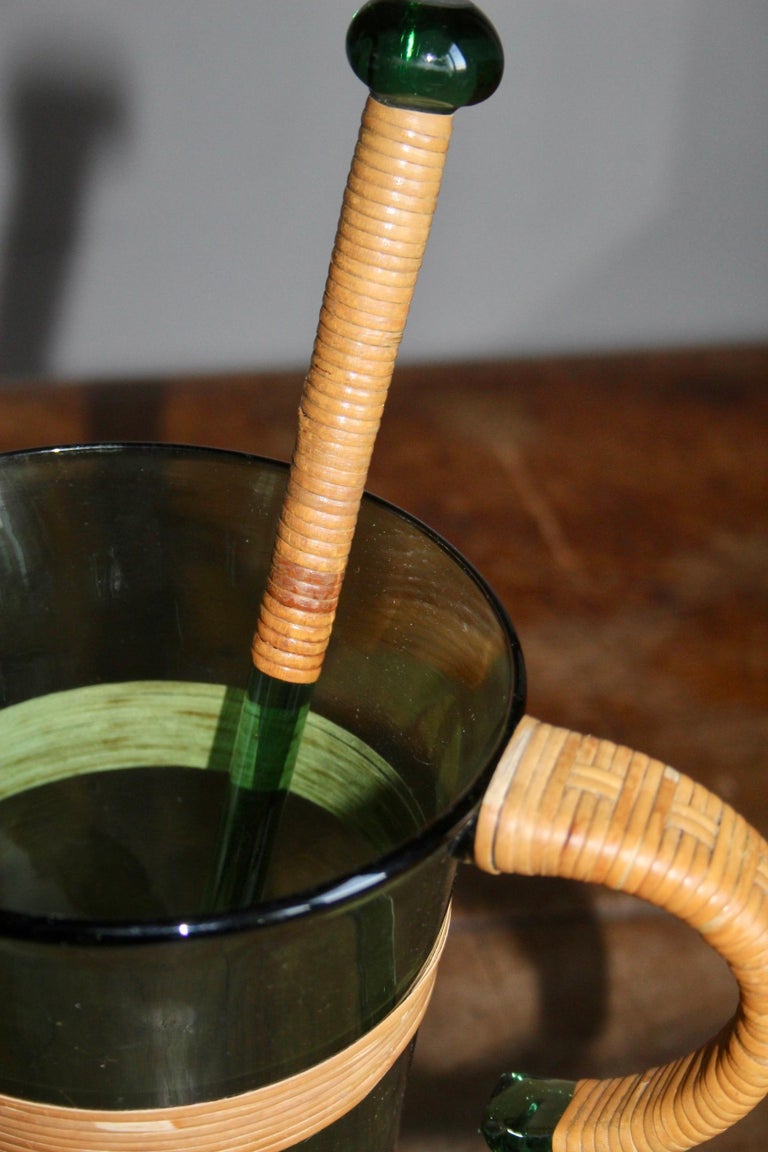 Carl Auböck Green Glass Carafe For Sale at 1stDibs