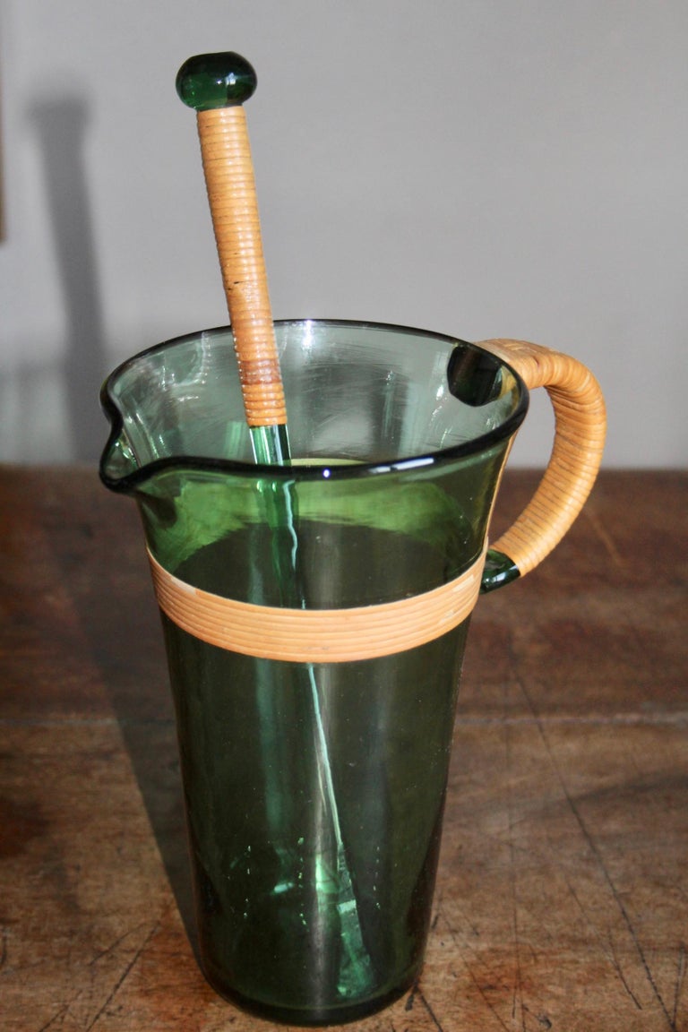 Carl Auböck Green Glass Carafe For Sale at 1stDibs