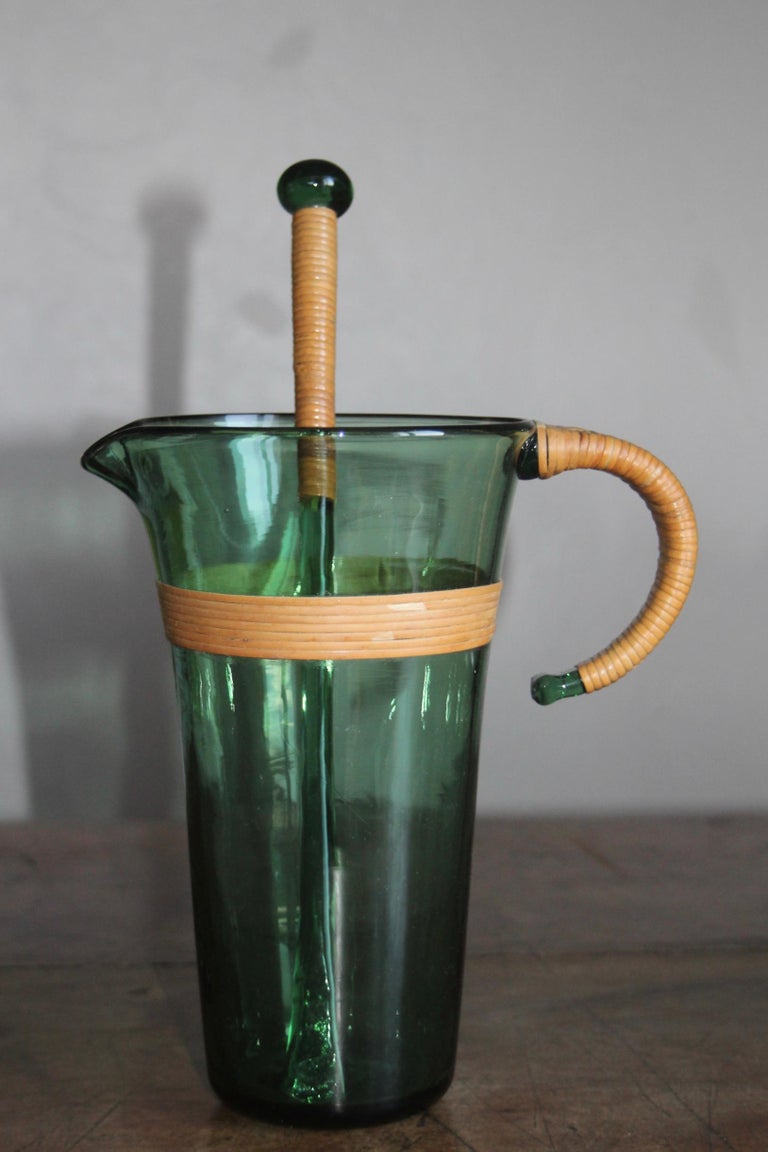 Carl Auböck Green Glass Carafe For Sale at 1stDibs