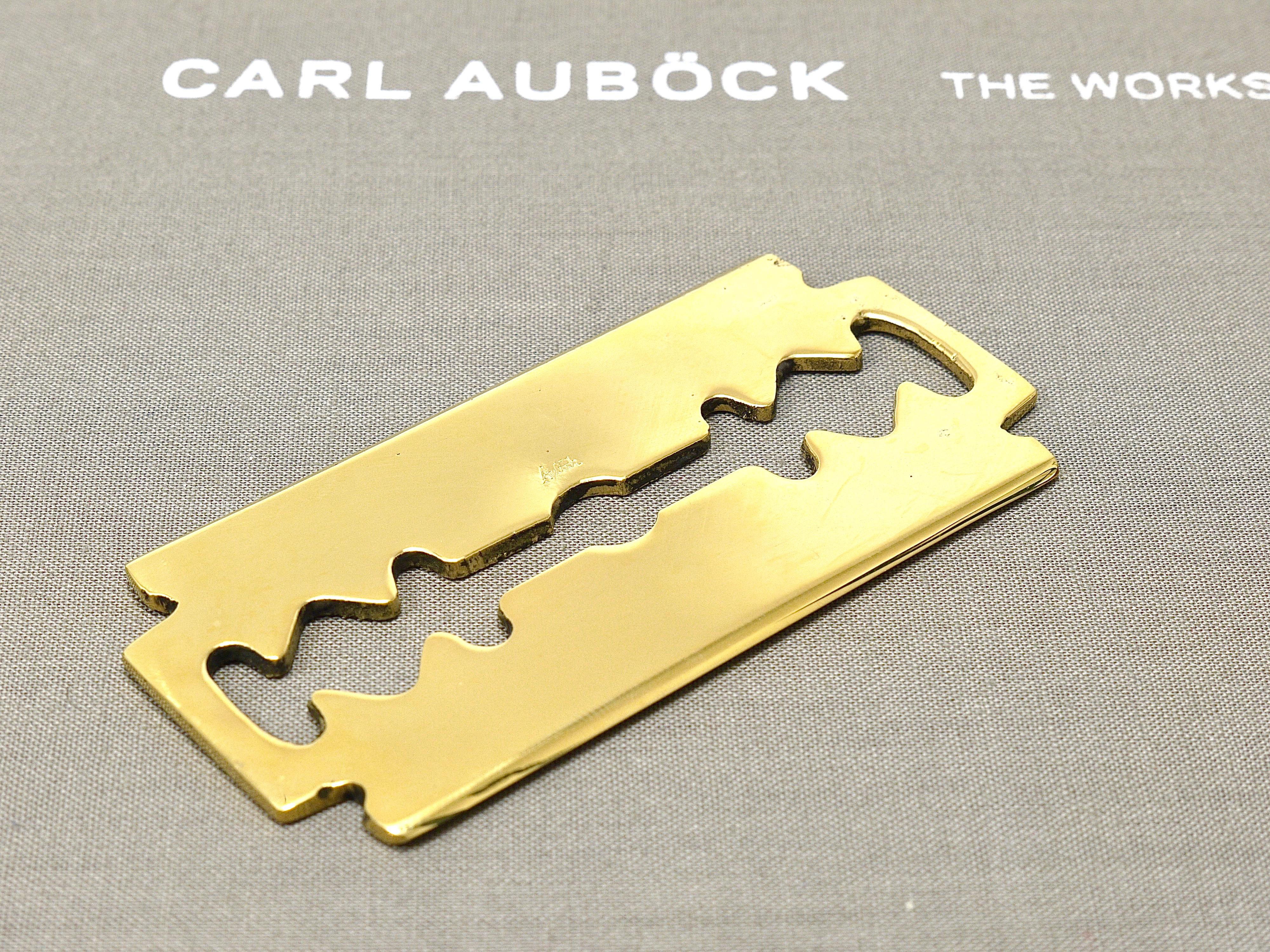Carl Auböck Handcrafted Razor Blade Brass Paperweight #5378, Austria For Sale 4