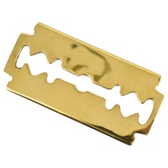 Carl Auböck Handcrafted Razor Blade Brass Paperweight #5378, Austria
