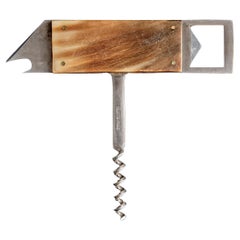 Carl Auböck Horn and Steel Cork Screw, Austria, 1960s