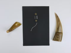 Carl Aubock Horn Letter Opener, Paper Knife, Vienna, Austria, 1960s