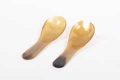 Horn Salad Servers by Werkstätte Carl Auböck, Austria, 1960s
