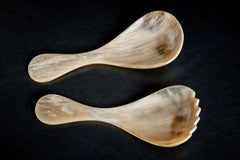 Carl Auböck Horn Salad Servers, Mid-Century Modern, Austria, 1960s
