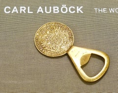 Carl Auböck II  Brass Bottle Opener, Maria Theresia Coin,  Austria, 1950s