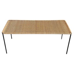 Carl Auböck II. Large Rattan Coffee Table