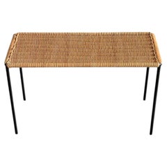 Carl Auböck II. Mid Sized Rattan Side Table