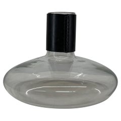 Carl Auböck II, Minimal Vase Decanter, Leather Glass, Austria, 1950s