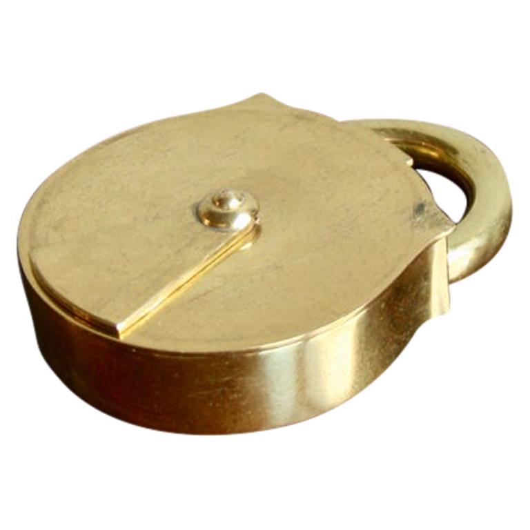 Carl Auböck II Model #3317 Padlock Trinket Box/Ashtray in Brass