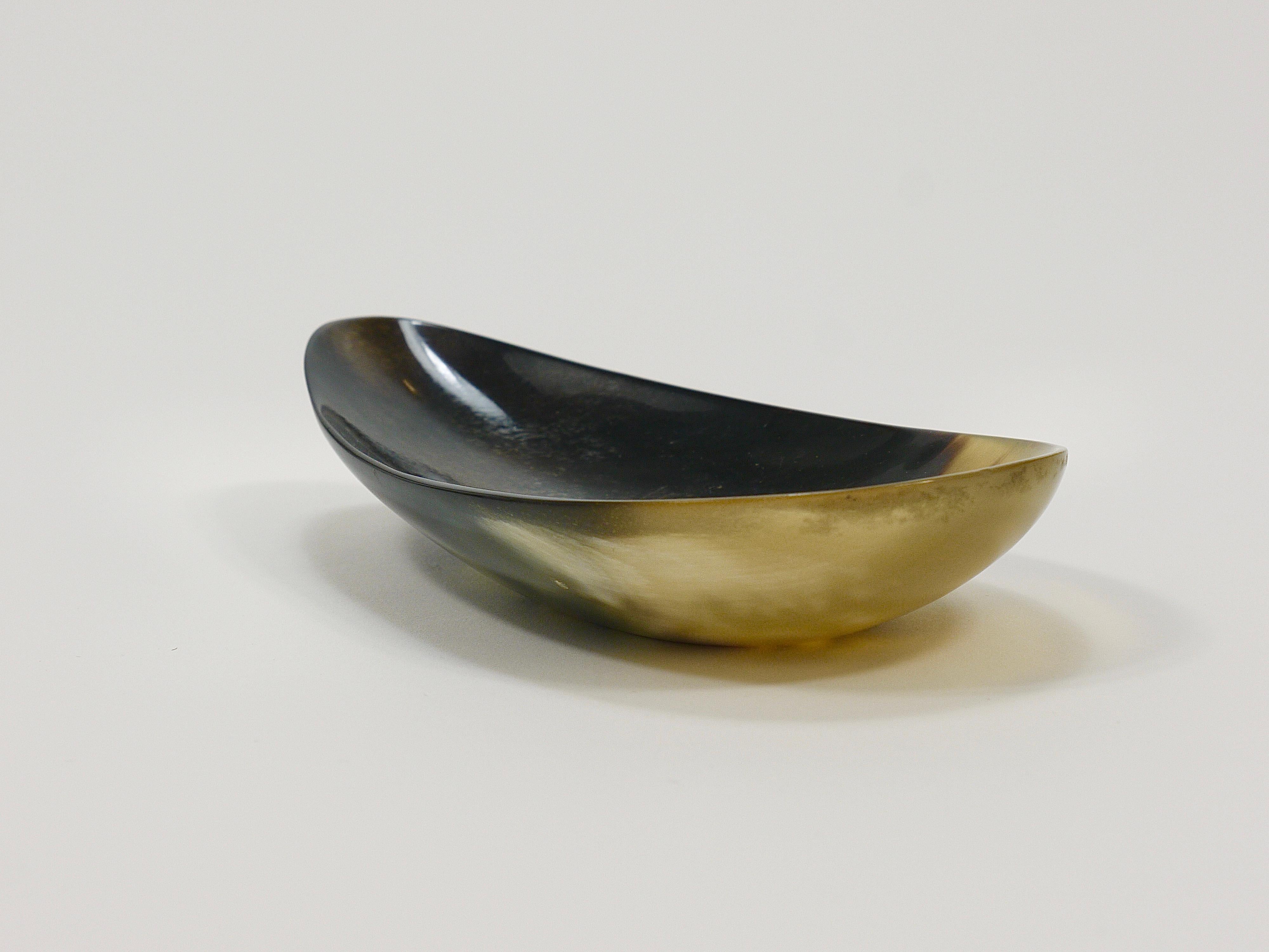 Polished Carl Aubock II Organic Drop Horn Bowl, Vide-Poche, Vienna, Austria, 1950s For Sale