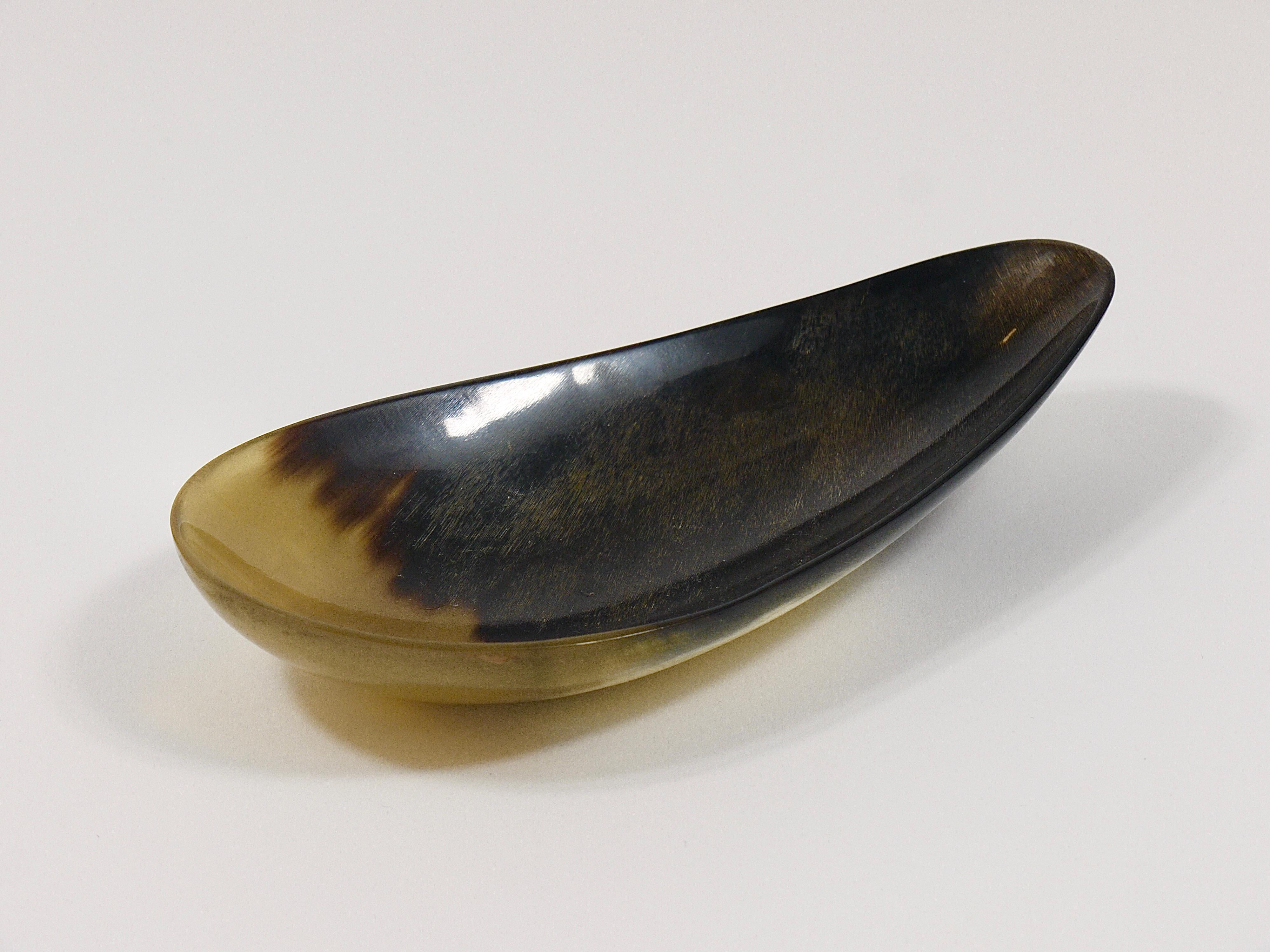 Carl Aubock II Organic Drop Horn Bowl, Vide-Poche, Vienna, Austria, 1950s For Sale 3
