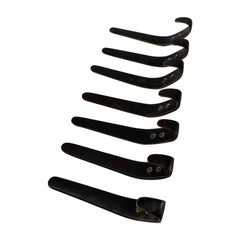 Carl Auböck II Patinated Brass Hooks 7 Pieces Available, Austria 1950s Carl Auböck II Patinated Brass Hooks 7 Pieces Available, Austria 1950s