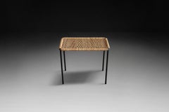 Carl Auböck II. Rattan Side Table, Austria 1950s
