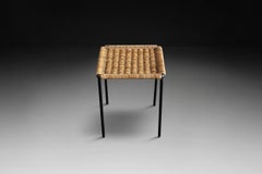 Carl Auböck II. Rattan Side Table, Austria 1960s