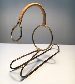 Carl Auböck II Vintage Sculptural Wine Pourer Bottle Holder, Austria 1950s