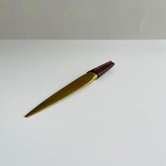 Carl Auböck II Vintage Brass Leather Letter Opener, Austria, 1950s