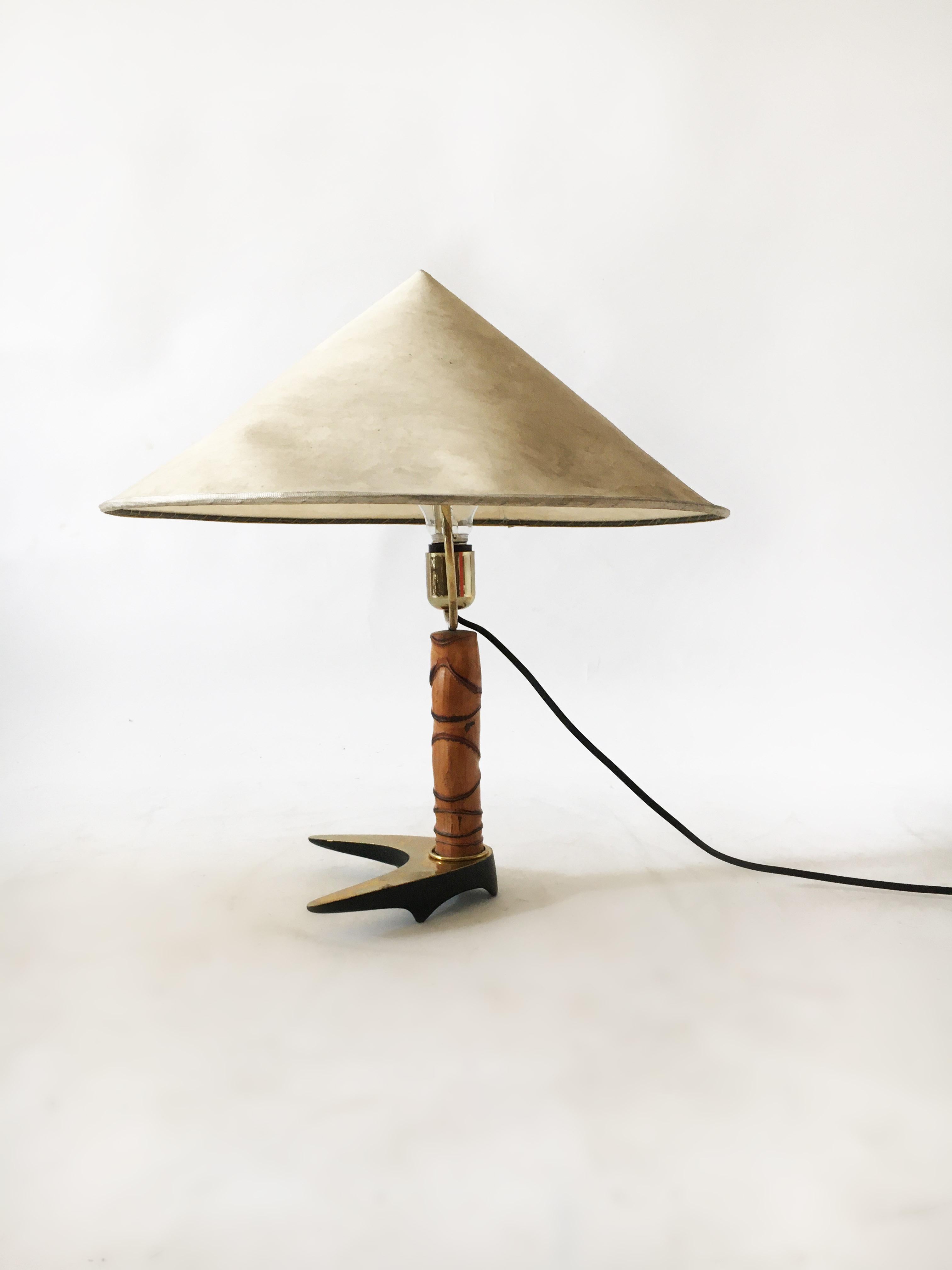 Carl Auböck II Vintage Hufeisen Tischlampe, Österreich, 1950er Jahre (Österreichisch)