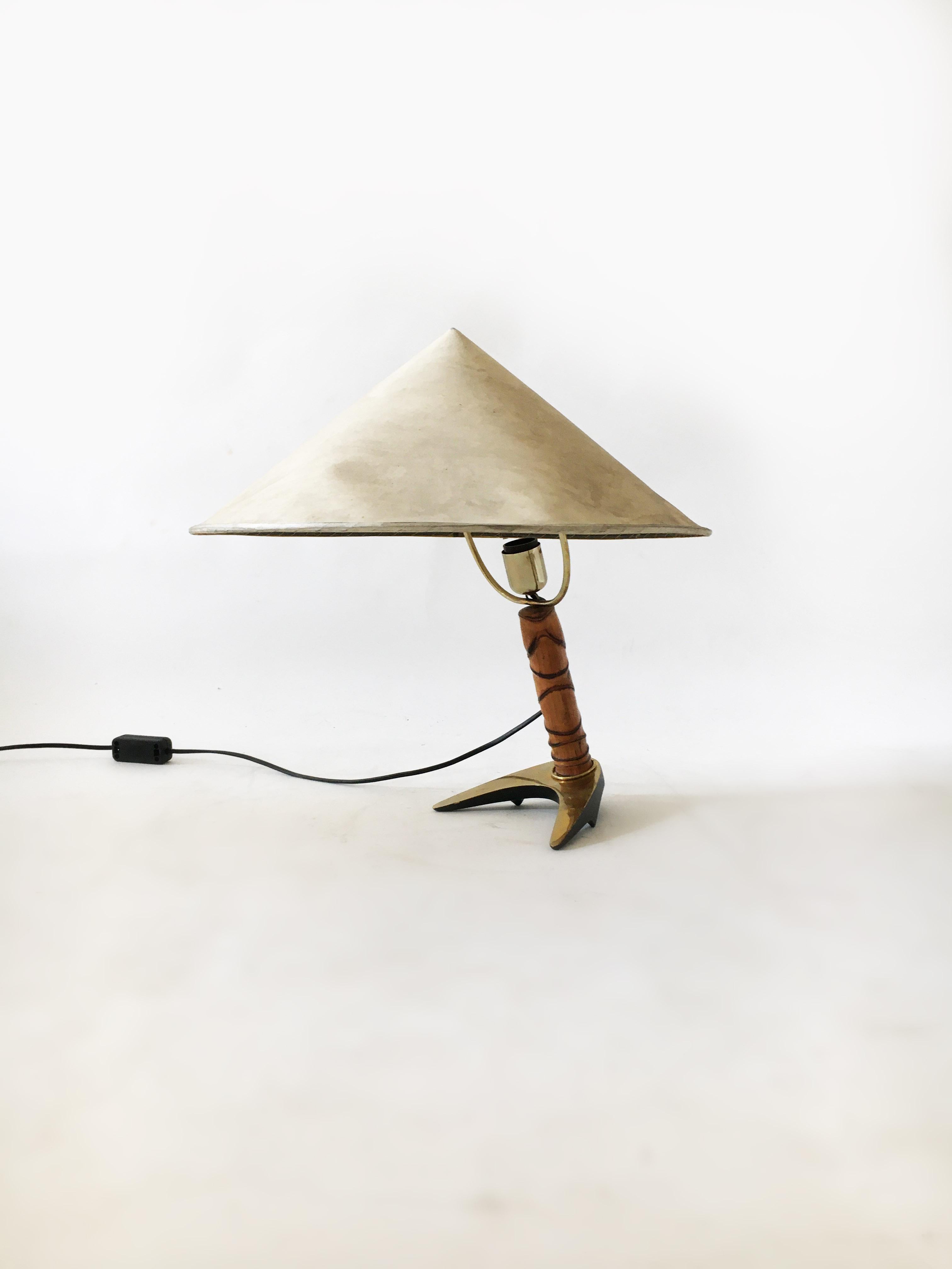 Carl Auböck II Vintage Hufeisen Tischlampe, Österreich, 1950er Jahre (Messing)