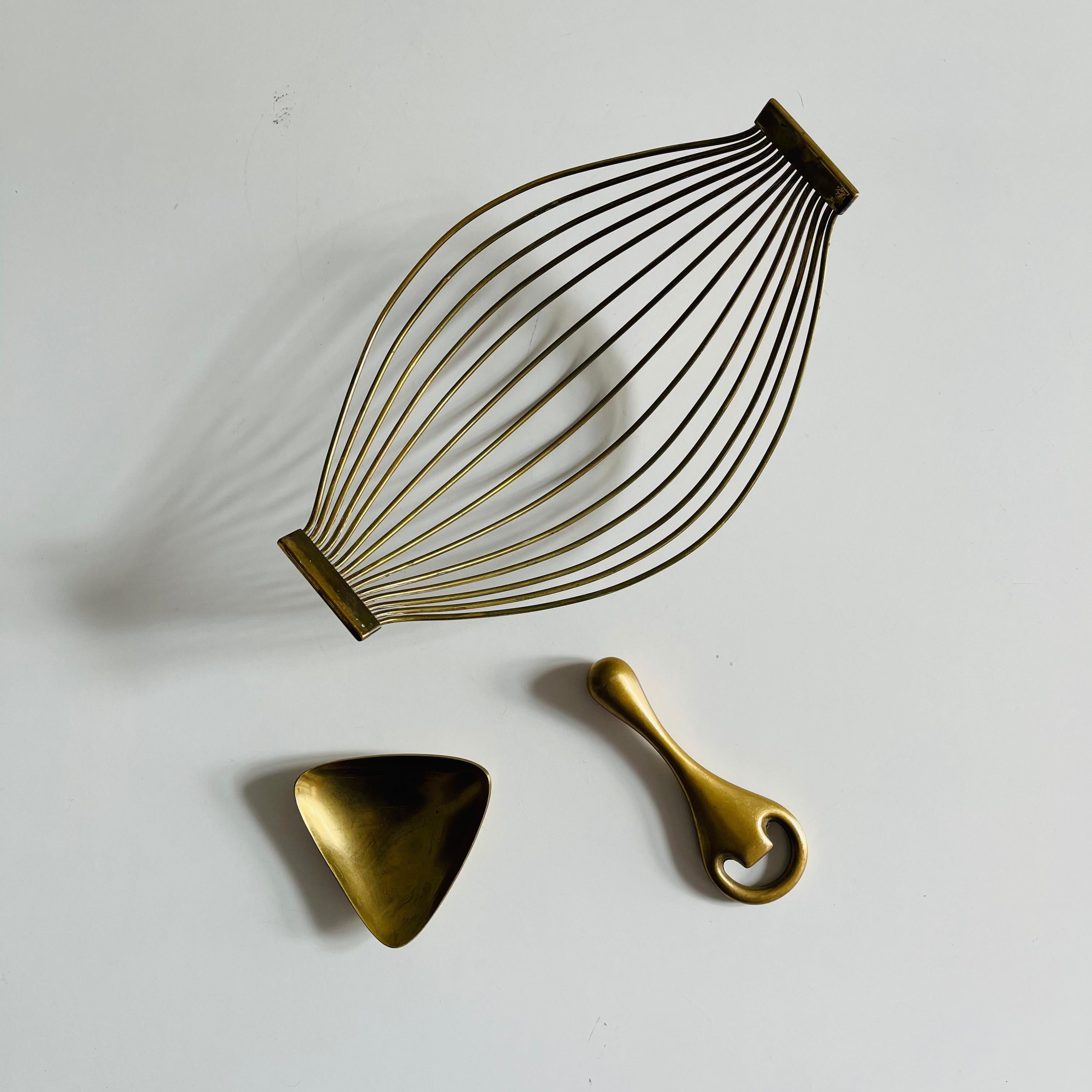 Carl Auböck II Vintage Signed Brass Bowl Ash Tray, Austria, 1950s 5