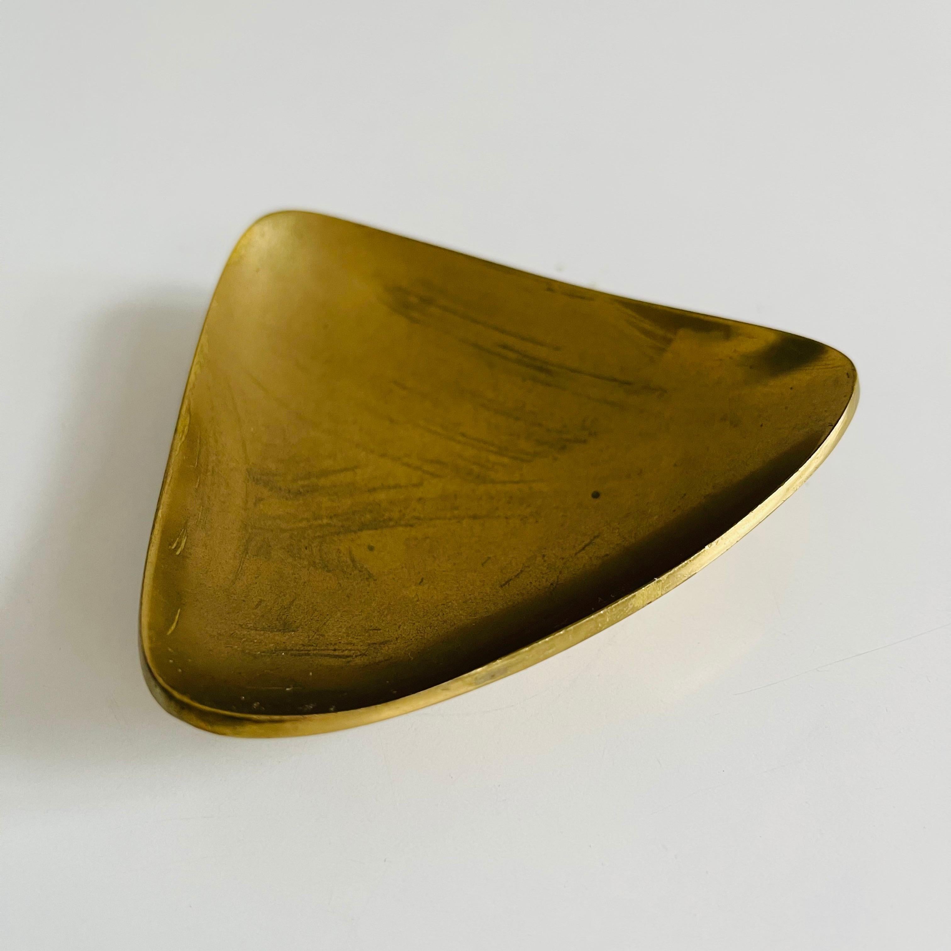 Carl Auböck II Vintage Signed Brass Bowl Ash Tray, Austria, 1950s 1