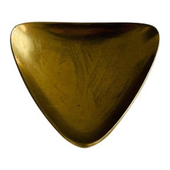 Carl Auböck II Vintage Signed Brass Bowl Ash Tray, Austria, 1950s