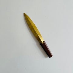 Carl Auböck II, Vintage Signed Brass Leather Letter Opener, Austria, 1930s