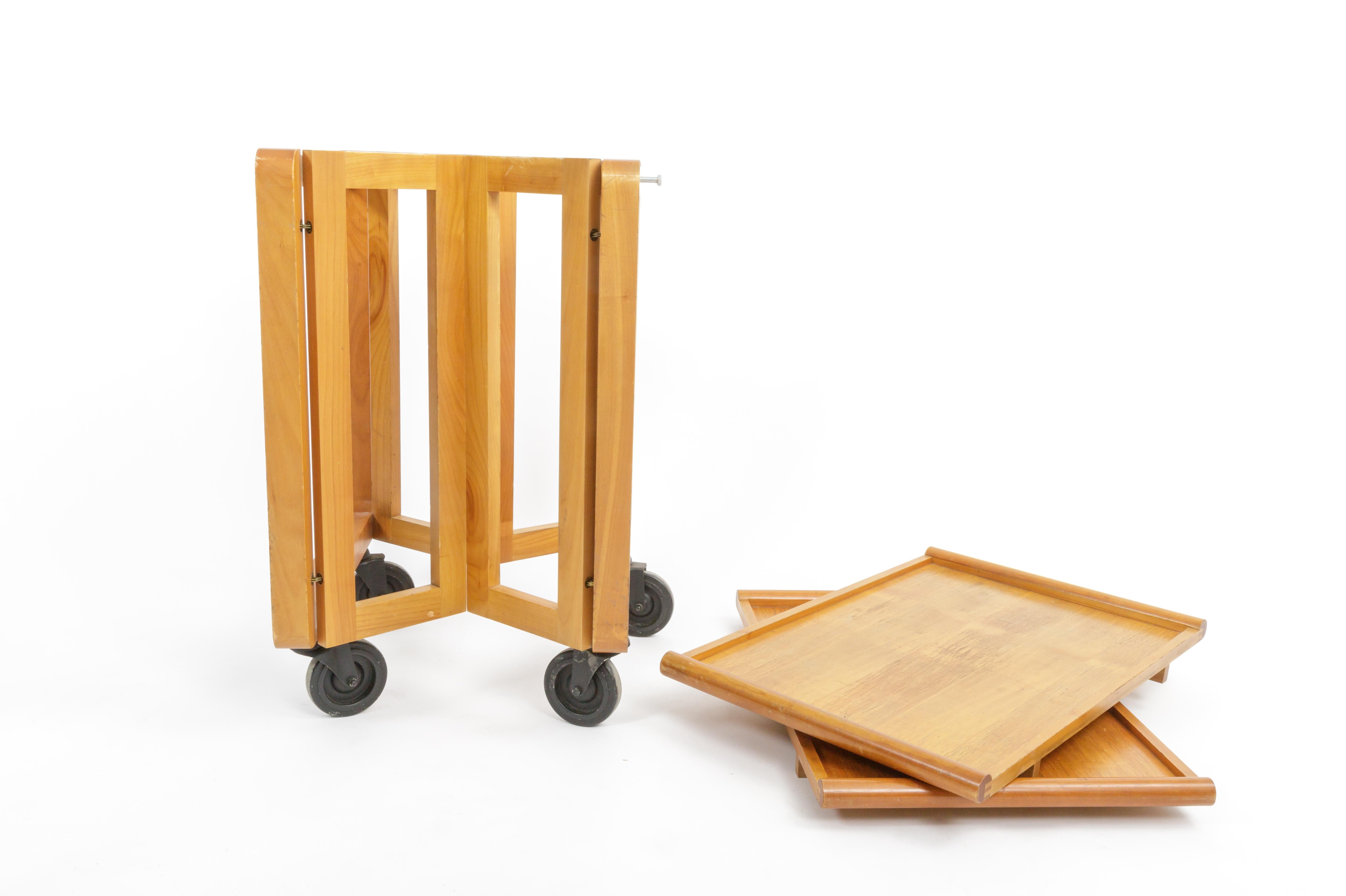 Wood Carl Auböck III Folding Tea Trolley