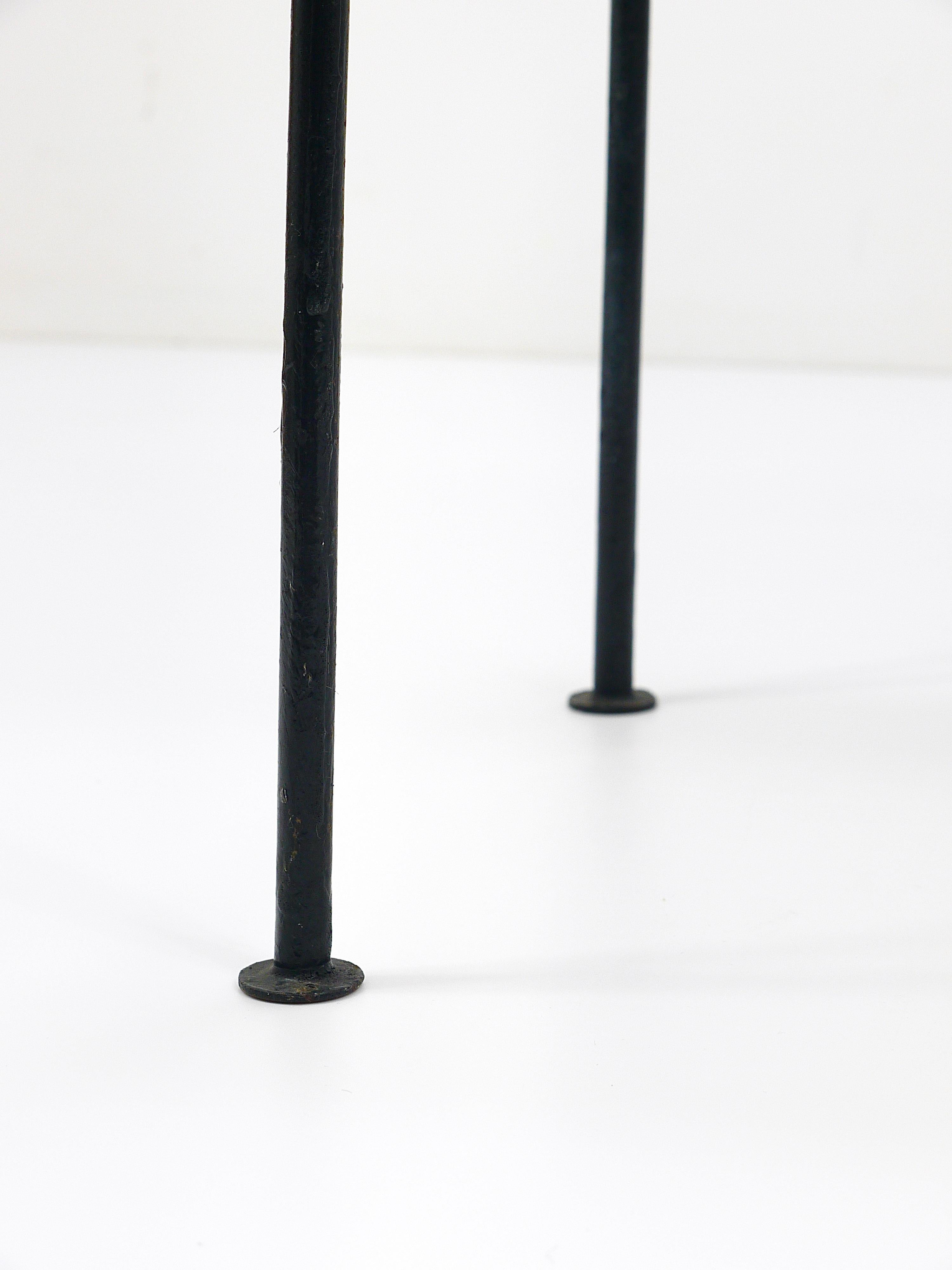 Jardinière, table ou banc pour plantes, auge de fleurs, fer et osier Carl Aubock en vente 8