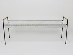 Carl Aubock Jardiniere, Plants Table or Bench, Flower Trough, Iron & Wicker